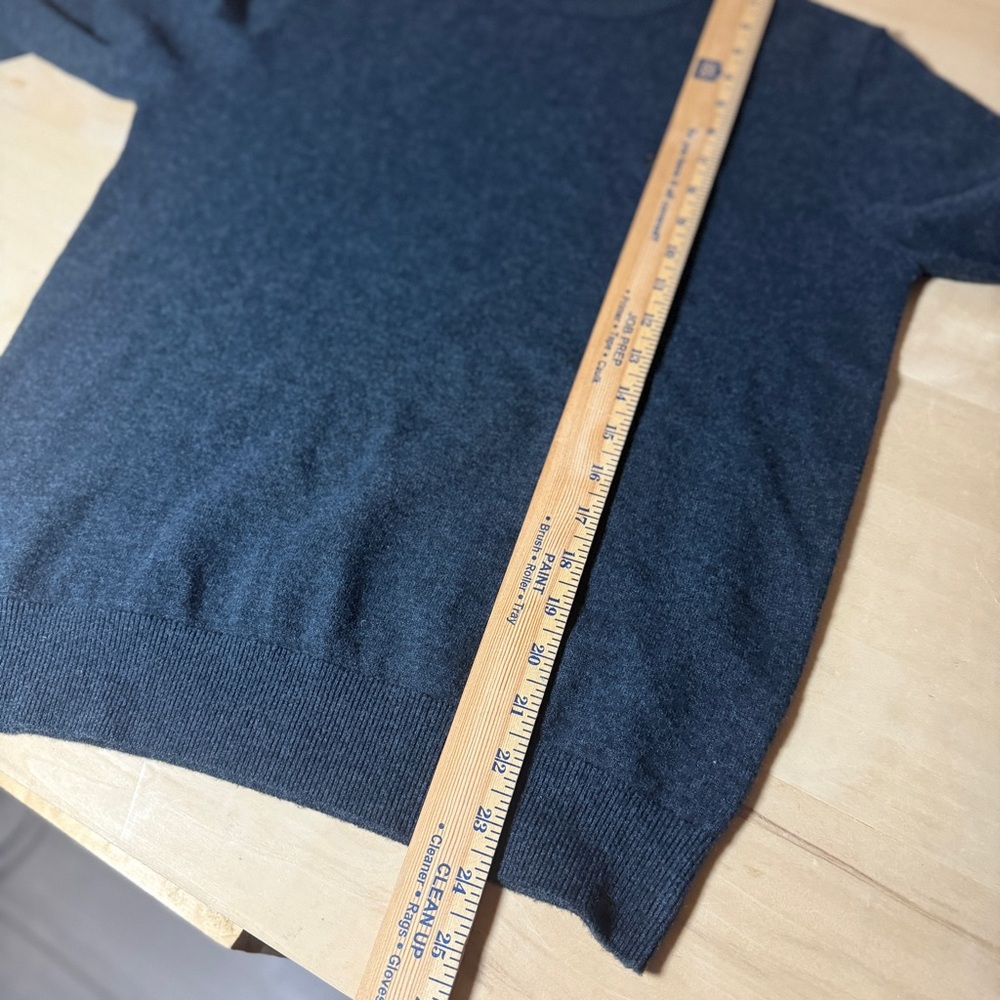 Loro Piana Embroidered Logo Navy Blue Crew Neck Wool Sweater - Small - Picture 6 of 9